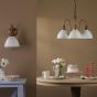 Hadano Wall Light Antique Bronze with White Domed Ceramic Shade