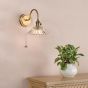 Hadano Wall Light Antique Bronze with Wavy Glass Shade