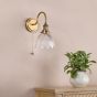 Hadano Wall Light Antique Bronze with Domed Ribbed Glass Shade