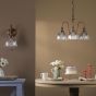 Hadano Wall Light Antique Bronze with Domed Ribbed Glass Shade