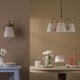 Hadano Wall Light Antique Bronze with Natural Linen Pleated Shade