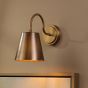 Hadano Wall Light Antique Bronze with Antique Bronze Metal Shade