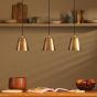 Hadano 3 Light Bar Pendant Antique Bronze with Antique Bronze Metal Shades