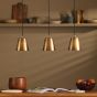 Hadano 3 Light Bar Pendant Antique Bronze with Antique Bronze Metal Shades