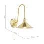 Hadano Wall Light Natural Brass and Aged Brass
