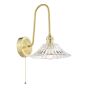 Hadano Wall Light Natural Brass and Glass