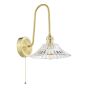 Hadano Wall Light Natural Brass and Glass