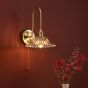 Hadano Wall Light Natural Brass and Glass