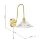 Hadano Wall Light Natural Brass and Glass