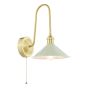 Hadano Wall Light Natural Brass and Matt Taupe