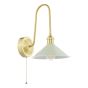 Hadano Wall Light Natural Brass and Matt Taupe