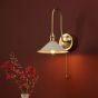 Hadano Wall Light Natural Brass and Matt Taupe