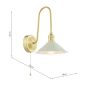Hadano Wall Light Natural Brass and Matt Taupe