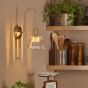 Hadano Wall Light Natural Brass and Glass