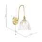 Hadano Wall Light Natural Brass and Glass