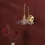 Hadano Wall Light Natural Brass and Glass