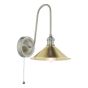 Hadano Wall Light Antique Chrome and Aged Brass