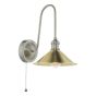 Hadano Wall Light Antique Chrome and Aged Brass