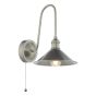 Hadano Wall Light Antique Chrome and Antique Pewter