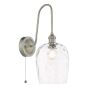 Hadano Wall Light Antique Chrome and Glass
