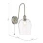 Hadano Wall Light Antique Chrome and Glass