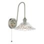Hadano Wall Light Antique Chrome and Glass