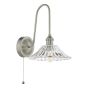 Hadano Wall Light Antique Chrome and Glass