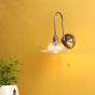 Hadano Wall Light Antique Chrome and Glass