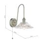 Hadano Wall Light Antique Chrome and Glass
