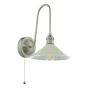 Hadano Wall Light Antique Chrome and Matt Taupe