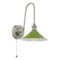 Hadano Wall Light Antique Chrome and Matt Green