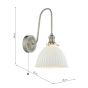 Hadano Wall Light Antique Chrome and White Ceramic
