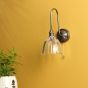 Hadano Wall Light Antique Chrome and Glass