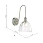 Hadano Wall Light Antique Chrome and Glass