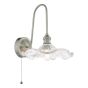 Hadano Wall Light Antique Chrome and Glass