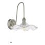 Hadano Wall Light Antique Chrome and Glass
