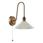 Hadano Tall Wall Light Antique Bronze with Matt Cashmere/Taupe Metal Shade 18cm