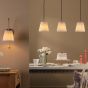 Hadano Wall Light Antique Bronze with Natural Linen Pleated Shade