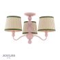 Joules Harewood 3 Light Semi-Flush Matt Pink With Shade