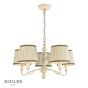 Joules Harewood 5 Light Shadelier Matt Cream and Matt Antique Brass With Shade