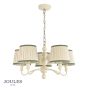 Joules Harewood 5 Light Shadelier Matt Cream and Matt Antique Brass With Shade