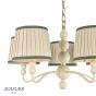 Joules Harewood 5 Light Shadelier Matt Cream and Matt Antique Brass With Shade