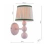 Joules Harewood Wall Light Matt Pink With Shade