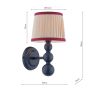 Joules Harewood Wall Light Matt Blue With Shade