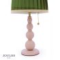 Joules Harewood Table Lamp Matt Pink and Matt Antique Brass With Shade