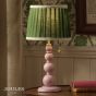 Joules Harewood Table Lamp Matt Pink and Matt Antique Brass With Shade