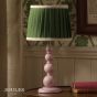 Joules Harewood Table Lamp Matt Pink and Matt Antique Brass With Shade