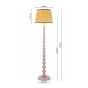 Joules Harewood Floor Lamp Matt Pink and Matt Antique Brass With Shade