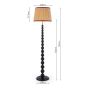 Joules Harewood Floor Lamp Matt Blue and Matt Antique Brass With Shade