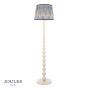 Joules Harewood Floor Lamp Matt Cream and Matt Antique Brass With Shade